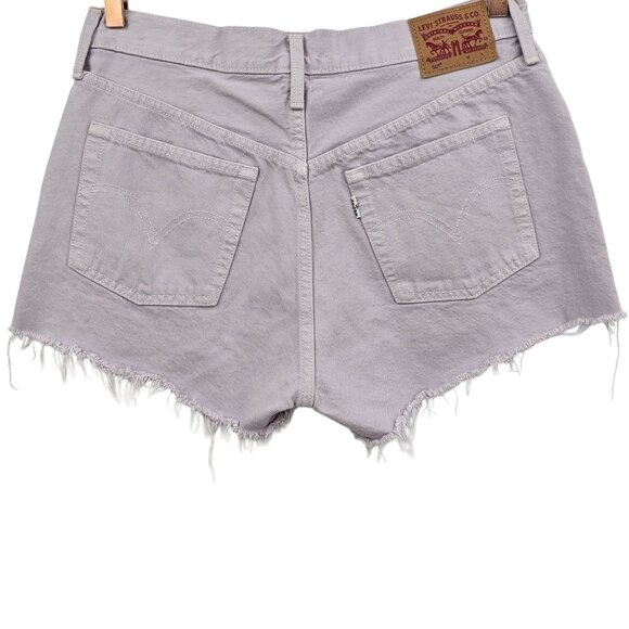Levi's Womens 30 501 Original Buttonfly  Jean Shorts in Washed Lilac NWT - Picture 4 of 12